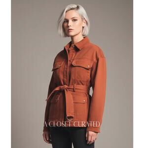 Marissa Webb Ellery Anorak Jacket Large Orange NWT